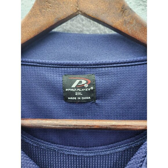 Georgia Tech Polo Shirt 2XL Pro Player Navy Blue & Gold Polyester Mens Top - Picture 2 of 5